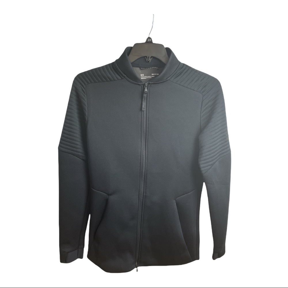 Men’s UA Unstoppable Move Bomber Jacket Black Sz S - Picture 3 of 12